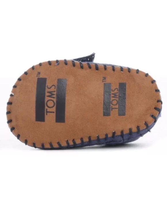 Toms Navy Canvas Crib Alpargata Shoes