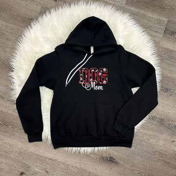 Embroidered Dog Mom Hoodie