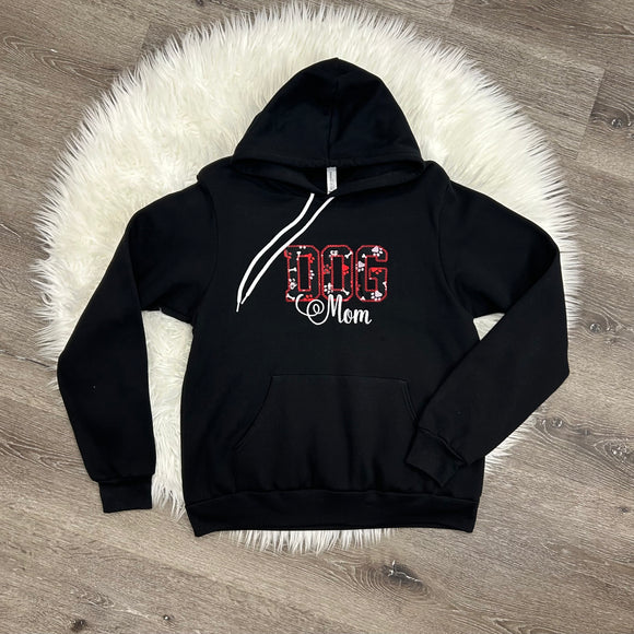 Embroidered Dog Mom Hoodie