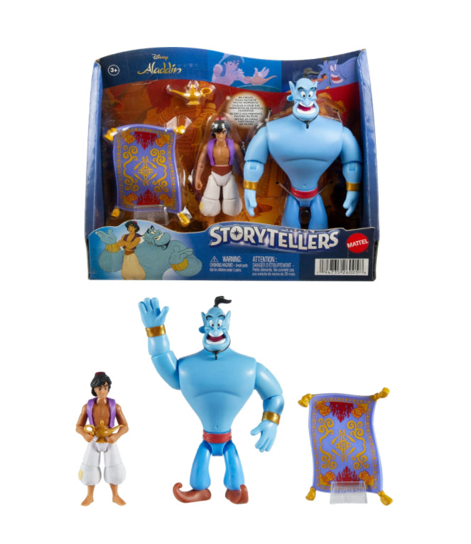 Disney Aladdin Storytellers Pack of 3 Figures, Authentic Posable Movie Toys