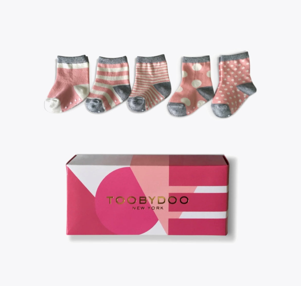 Toobydoo Pink Patterned Socks