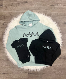 Embroidered Minty Mama & Mini Sweatshirt