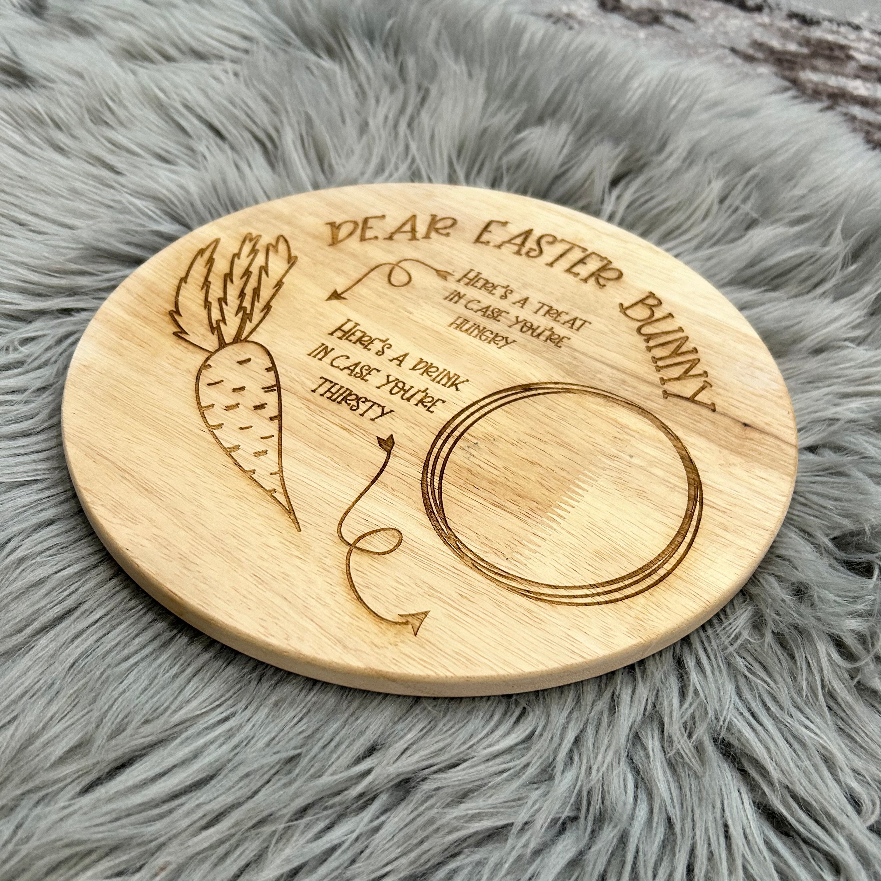 Dear Easter Bunny Twirling Lazy Susan Easter Snack Tray Decor