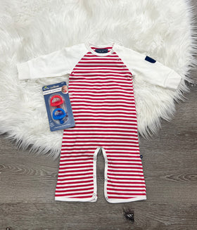 Toobydoo Red And White Jumpsuit
