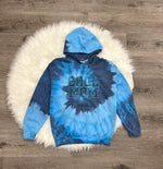 Embroidered Blue Tie Dye Cool Mom Hoodie