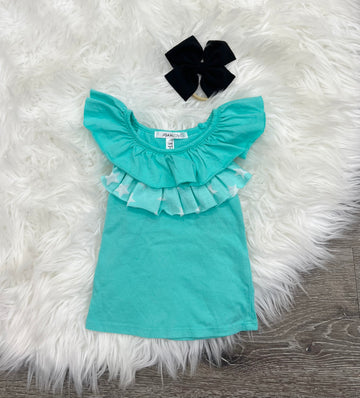 Joah Love Star Ruffle Top
