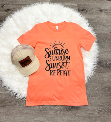 Sunrise Sunburn Sunset Repeat T-Shirt