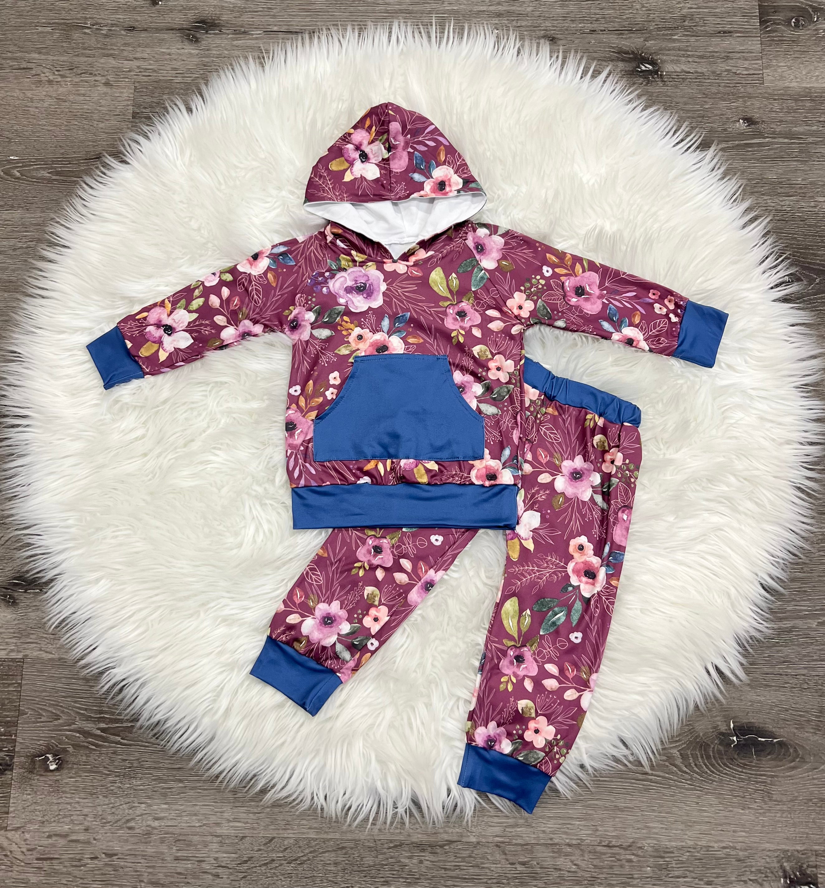 Floral Hoodie Set