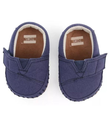 Toms Navy Canvas Crib Alpargata Shoes