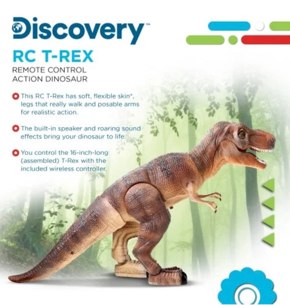 Discovery™ RC T-Rex Action Dinosaur Robot Toy, Wireless Controller & Motion Activated Movement Modes