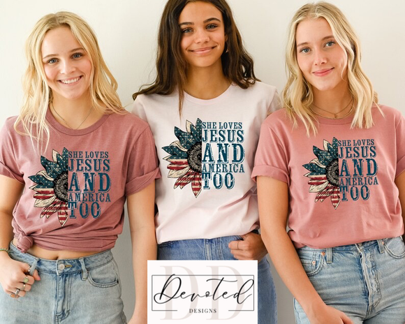 #0703 She Loves Jesus And America Too