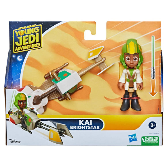 Star Wars Young Jedi Adventures Kai Brightstar & Speeder Bike Figure & Vehicle