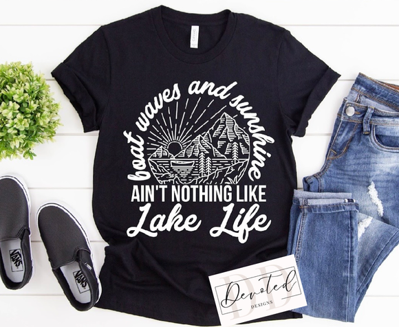 #0803 Boat Waves And Sunshine Ain’t Nothing Like Lake Life