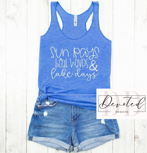 #0697 Sun Rays Boat Waves & Lake Days