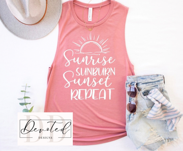 #000 Sunrise Sunburn Sunset Repeat