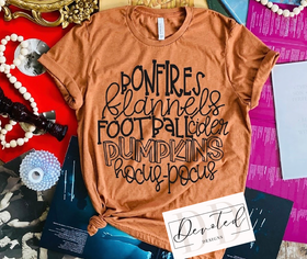 #0809B Bonfires Flannels Football Cider Pumpkins & Hocus Pocus