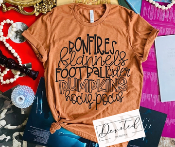 #0809B Bonfires Flannels Football Cider Pumpkins & Hocus Pocus