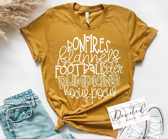 #0809A Bonfires Flannels Football Cider Pumpkins & Hocus Pocus