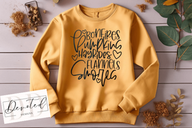 #0830B Bonfires Pumpkins Hayrides Flannels & S’mores