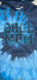 Embroidered Blue Tie Dye Cool Mom Hoodie-3