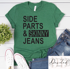 #000 Side Parts & Skinny Jeans