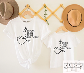 #0023 She Is: Strong Fierce Brave Full Of Fire (Adult)