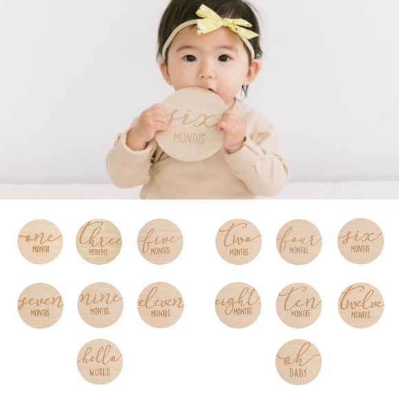 Wooden Milestone Cards