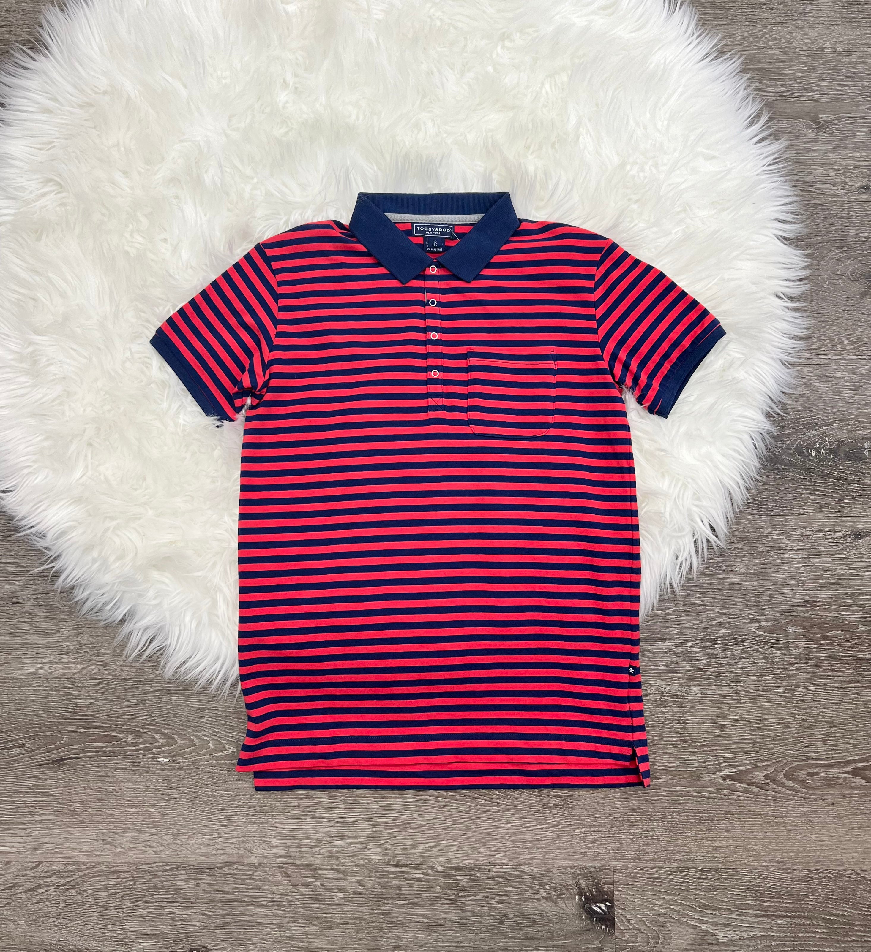 Toobydoo Red Navy Stripe Polo