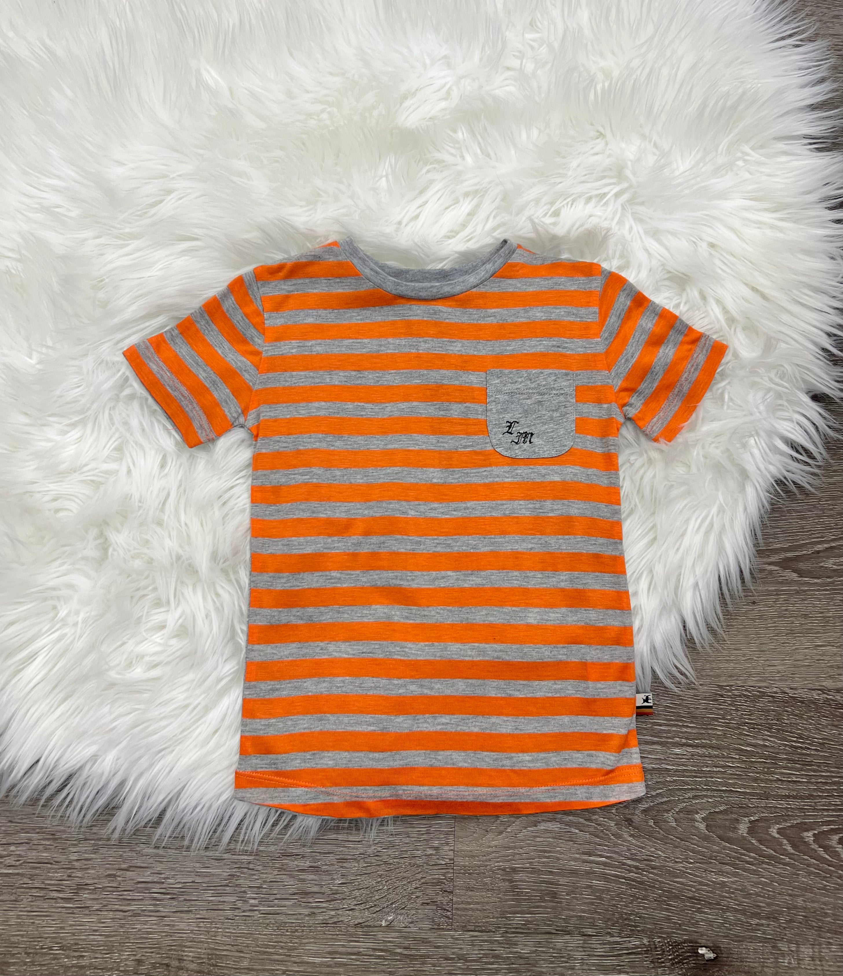 La Miniatura Orange Striped Tee