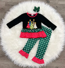 Holiday Trees Ruffle Outfit-1