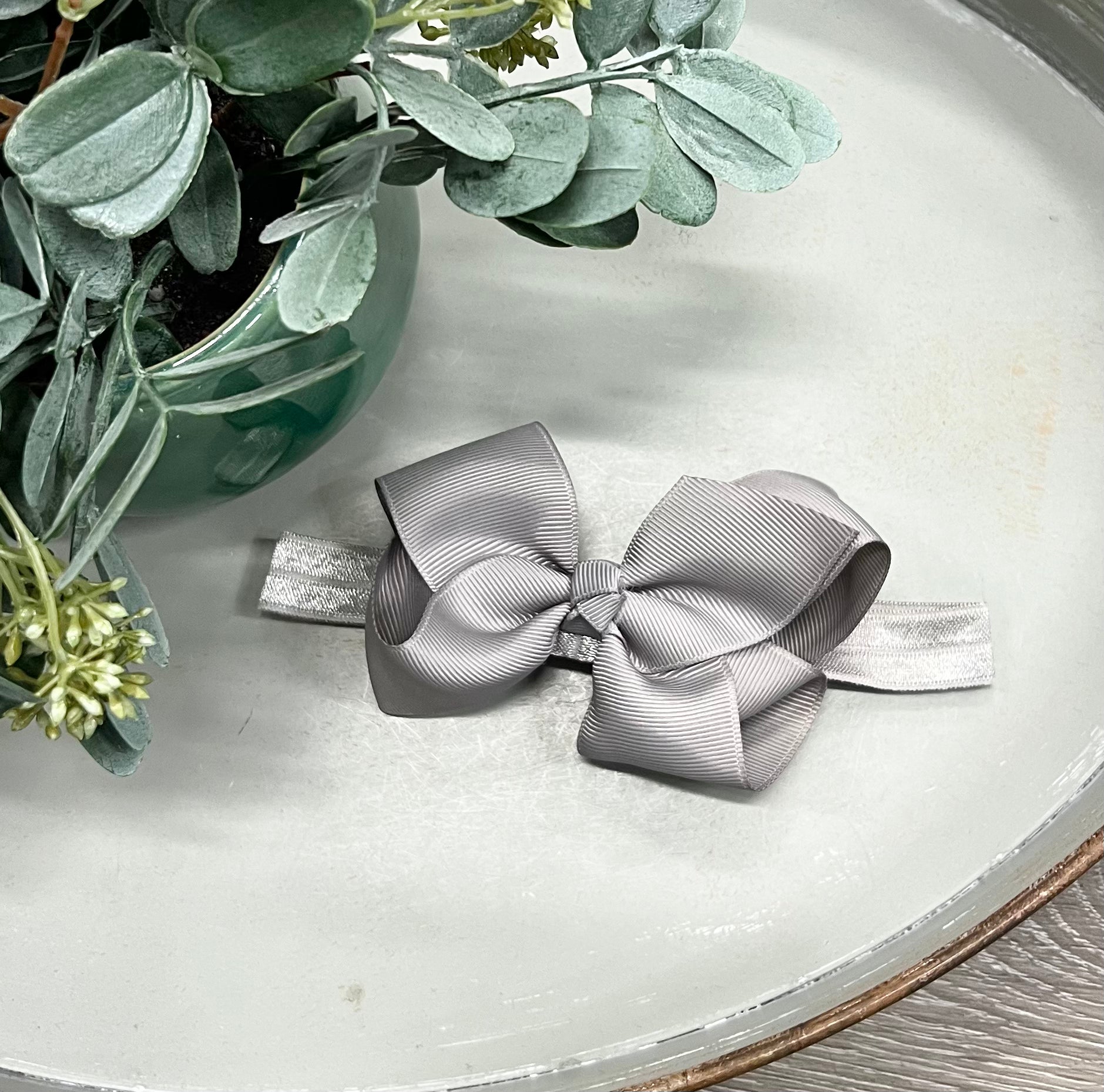 Buy grey 4.5&quot; Bow Headband