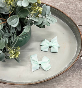 Buy mint 3&quot; Pinwheel Hair Bow Set