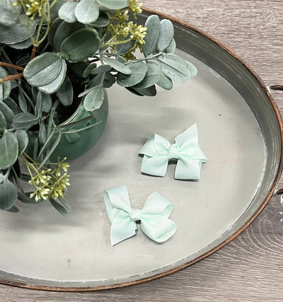 Buy mint 3&quot; Pinwheel Hair Bow Set