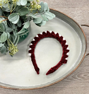 Velvet & Pearls Headband