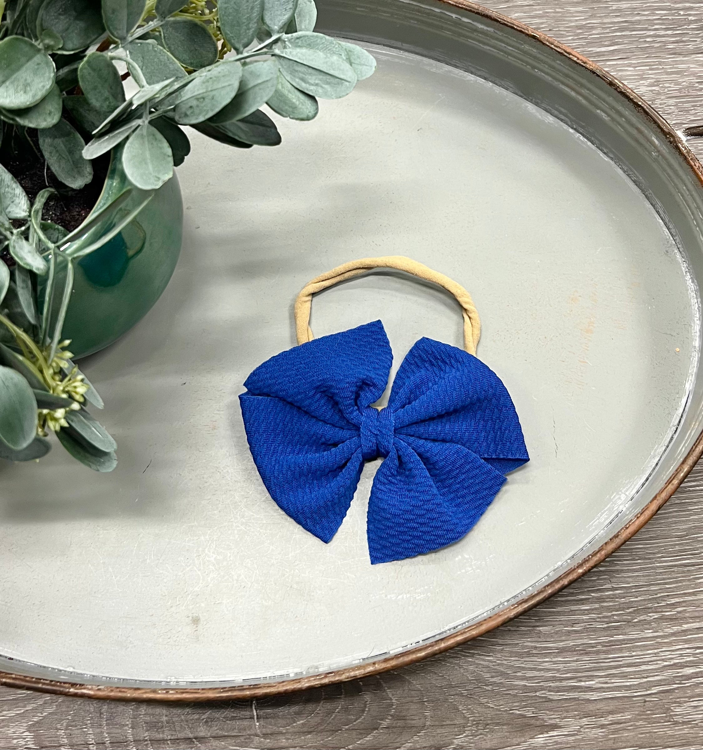 Buy electric-blue Textured Headband (Skinny Band)