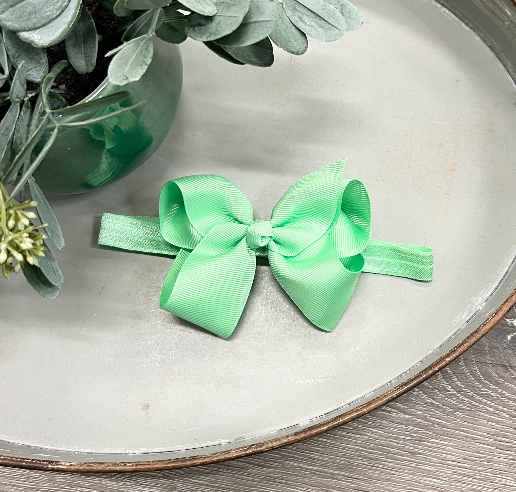 Buy pastel-green 4.5&quot; Bow Headband