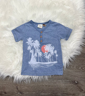 FORE!! Sunset Palm Tree Tee