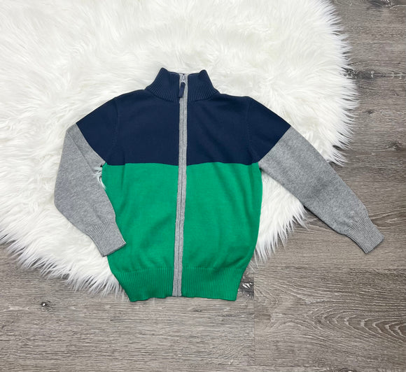 Toobydoo Color Block Zip Sweater