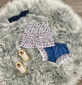 Pink Leopard Bloomer Set