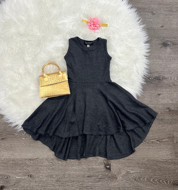 Wee Monster Charcoal Hi-Lo Maxi Dress
