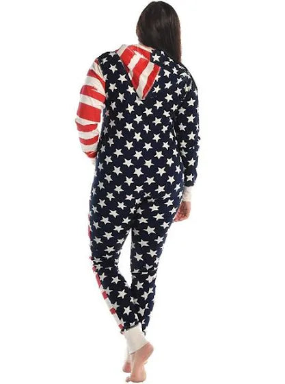 LazyOne Stars & Stripes Hooded Onesie