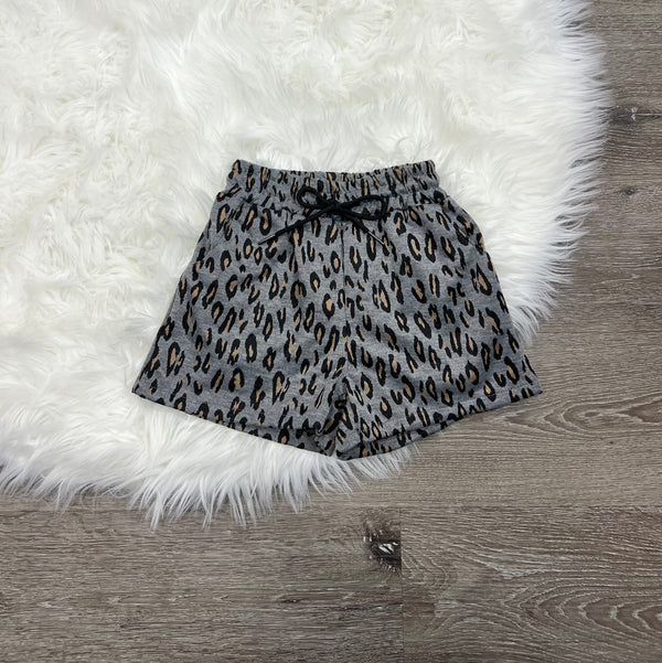 Charcoal Cheetah Shorts