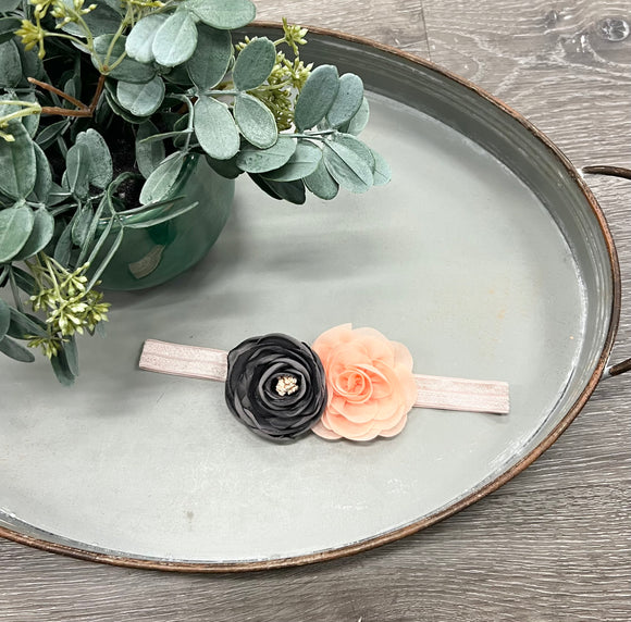 Peach Blooms Headband