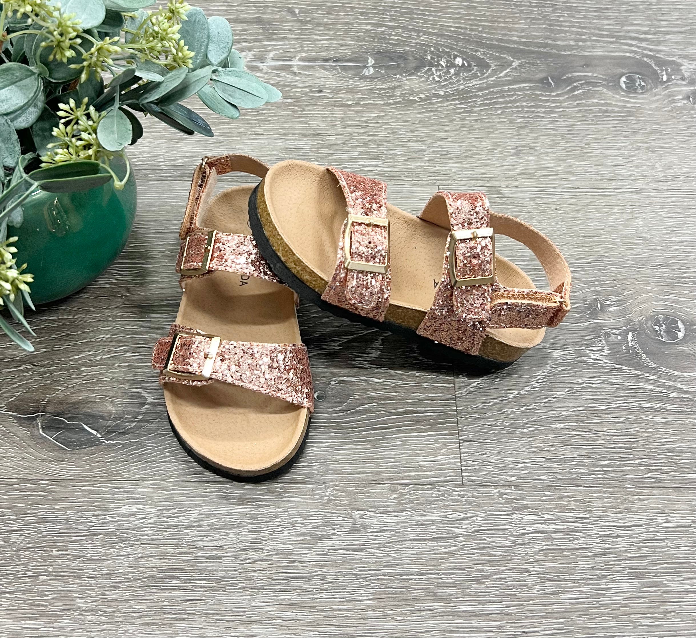 Rose Gold Glitter Sandal