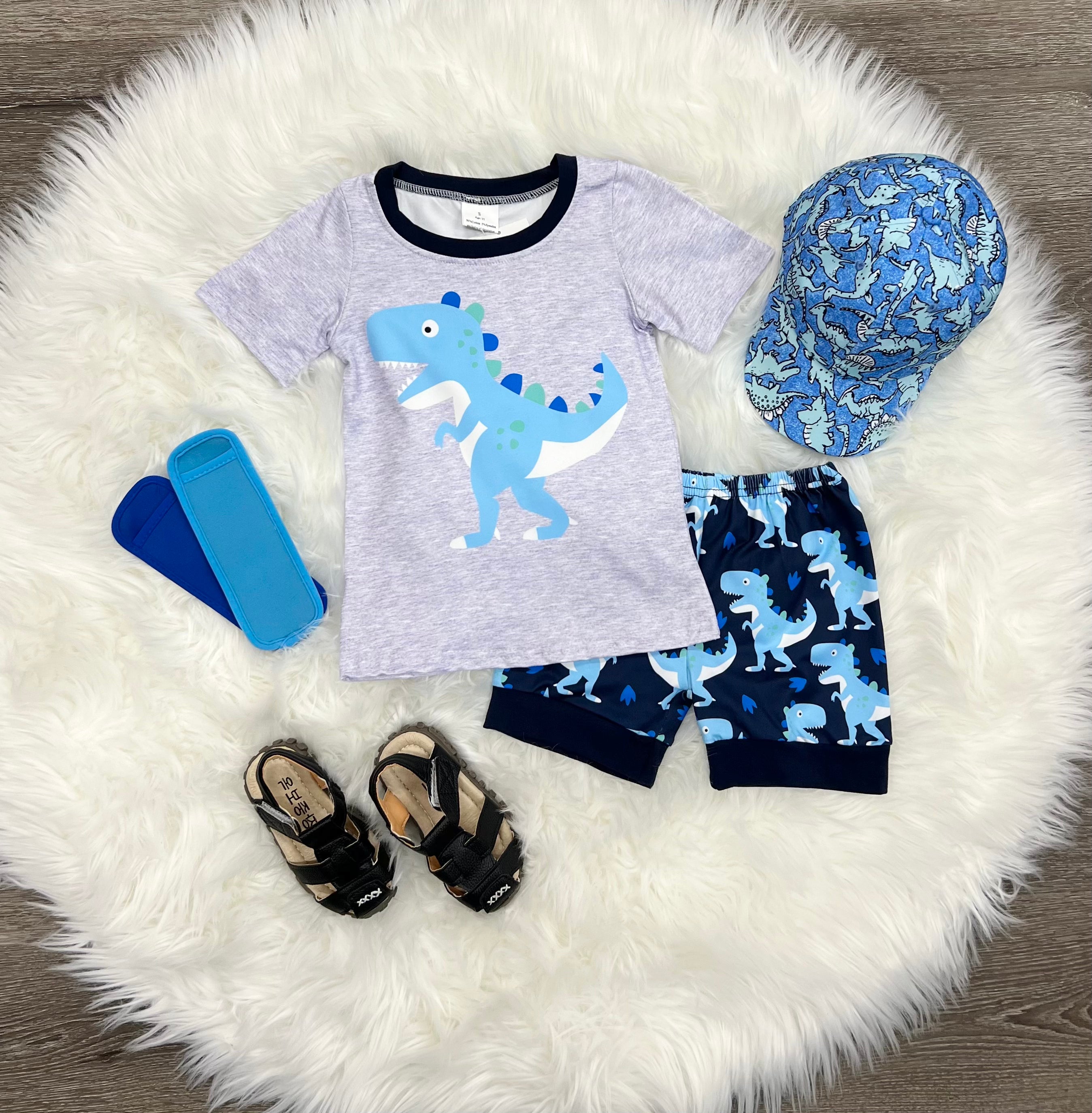 Dino Blues Shorts Set