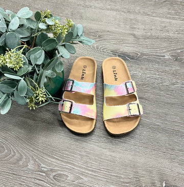 Pink Tie Dye Sandals