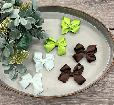 3" Pinwheel Hair Bow Set