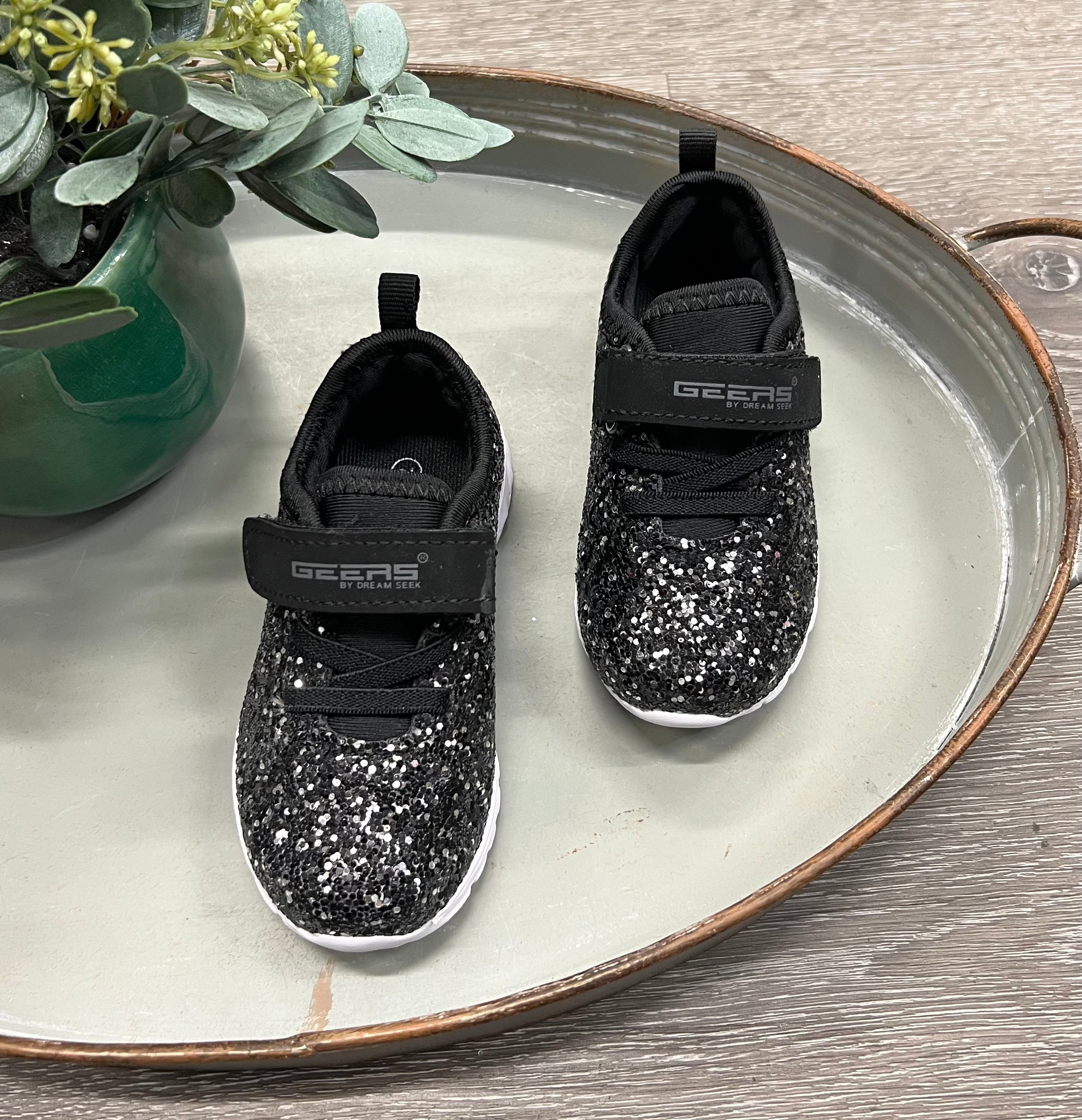 Buy black-black Glitter Sneakers
