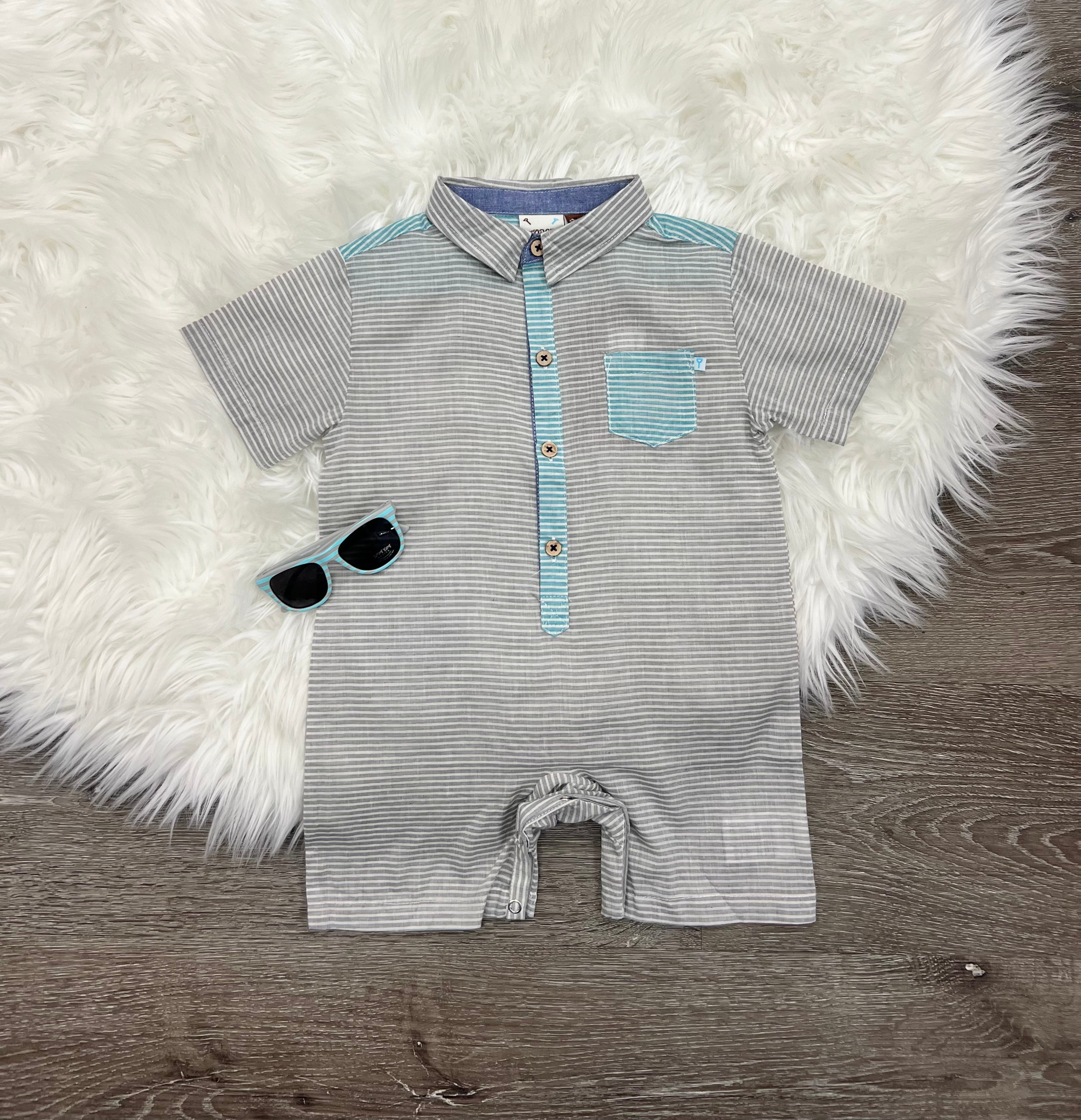 Fore!! Slate Boardwalk Romper