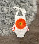 Orange Flower Ruffle Bum-1
